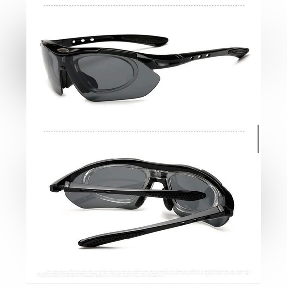 Outdoor Sports Riding Sunglasses. 5 Changeable Lens Variations. Comfy Nose-pads - Picture 9 of 12